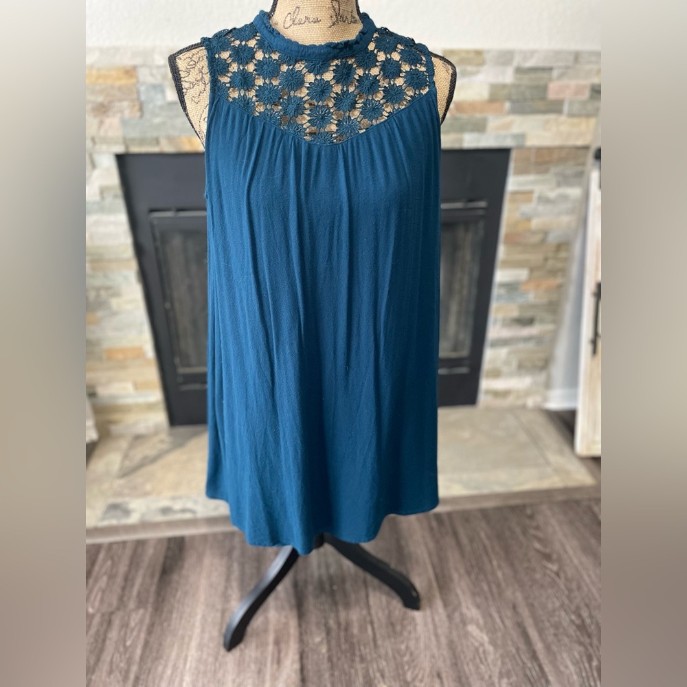 Blue floral top dress